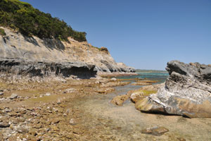 浜田海岸千座の岩屋方向を撮影した風景写真