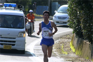 3位で通過した中種子町赤坂選手