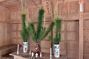 沖ヶ浜田神社春祭りでの祭壇