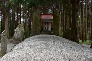 寺之門神社自然石、祠