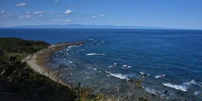 喜志鹿崎灯台からの海岸風景写真2017年1月25日