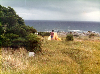 海岸付近のキャンプ